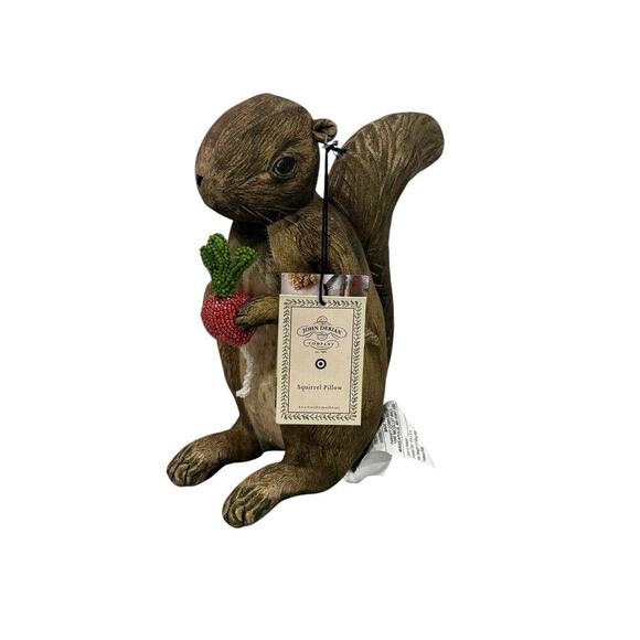 John Derian Other - John Derian - Target 2025 Plush Woodland Squirrel holding Radish‎ Pillow 8x12in